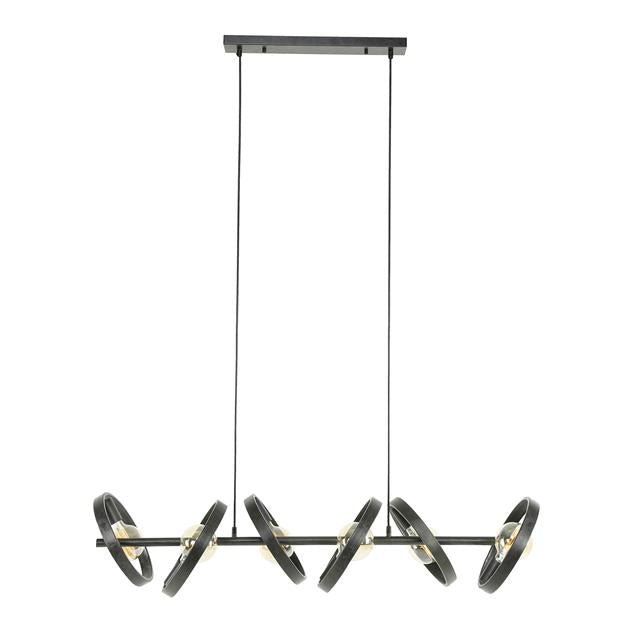 Hanglamp Groot Circular Essence Houtskool 6 lichtpunten - Industrieelinhuis.nl