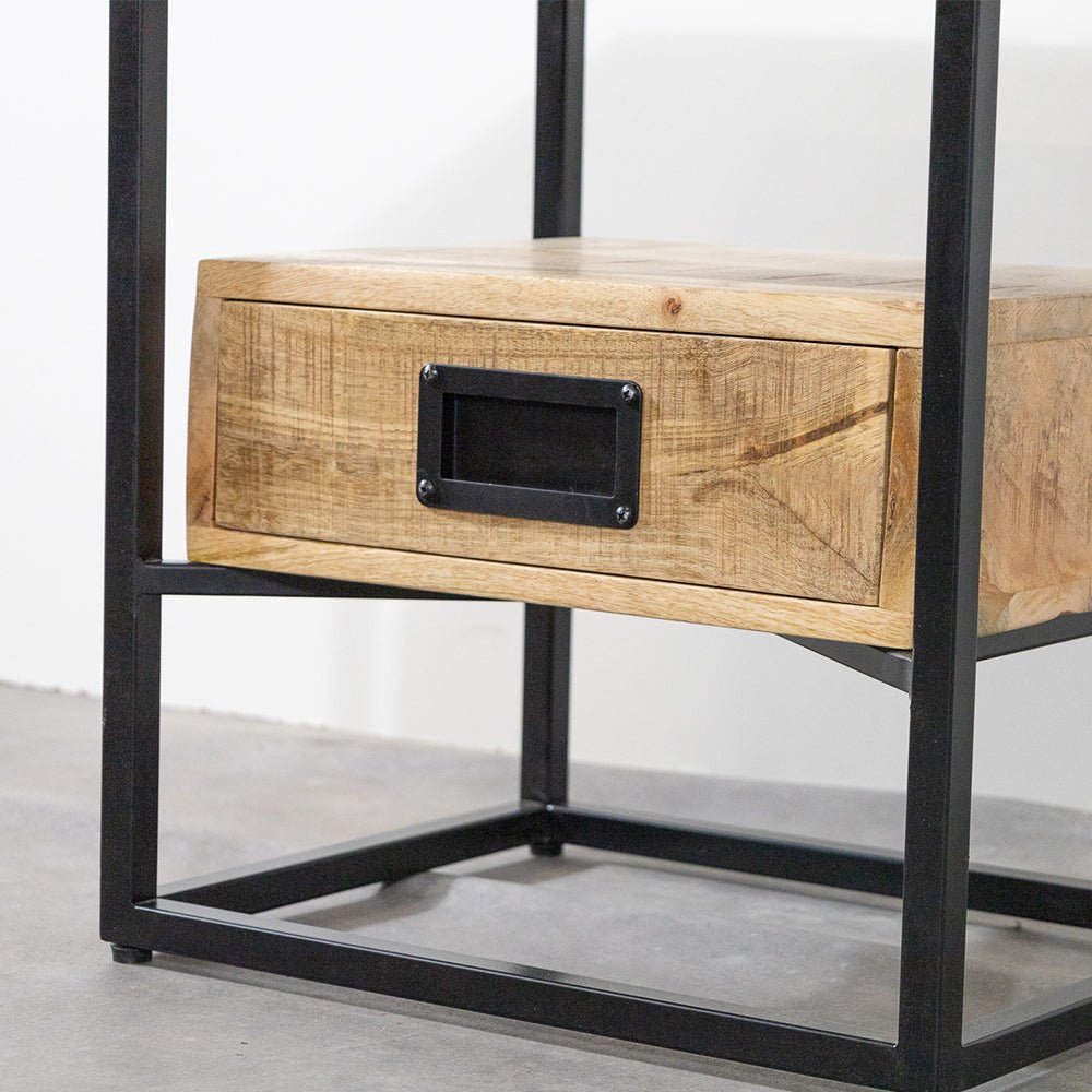 Bijzettafel mangohout | Nachtkastje | 45x35x50