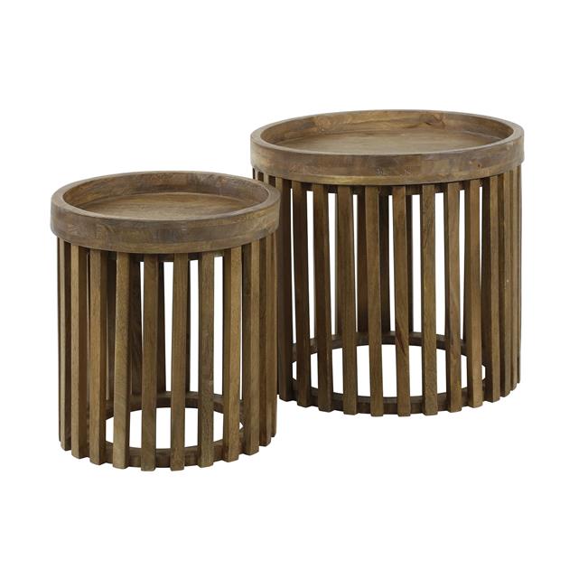 Bijzettafel set van 2 Rond Mod