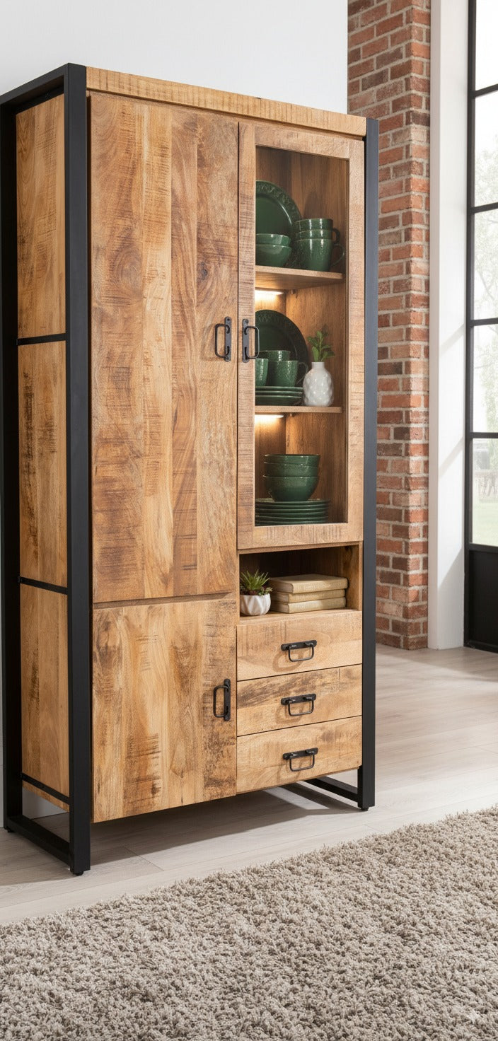 Britt Vitrine Kast Glazen Deur Rechts