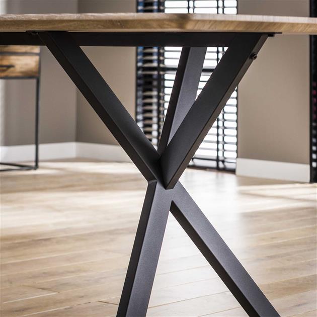 Eettafel Deens ovaal Hidde Eiken Grijs / Antiekwas 190 cm