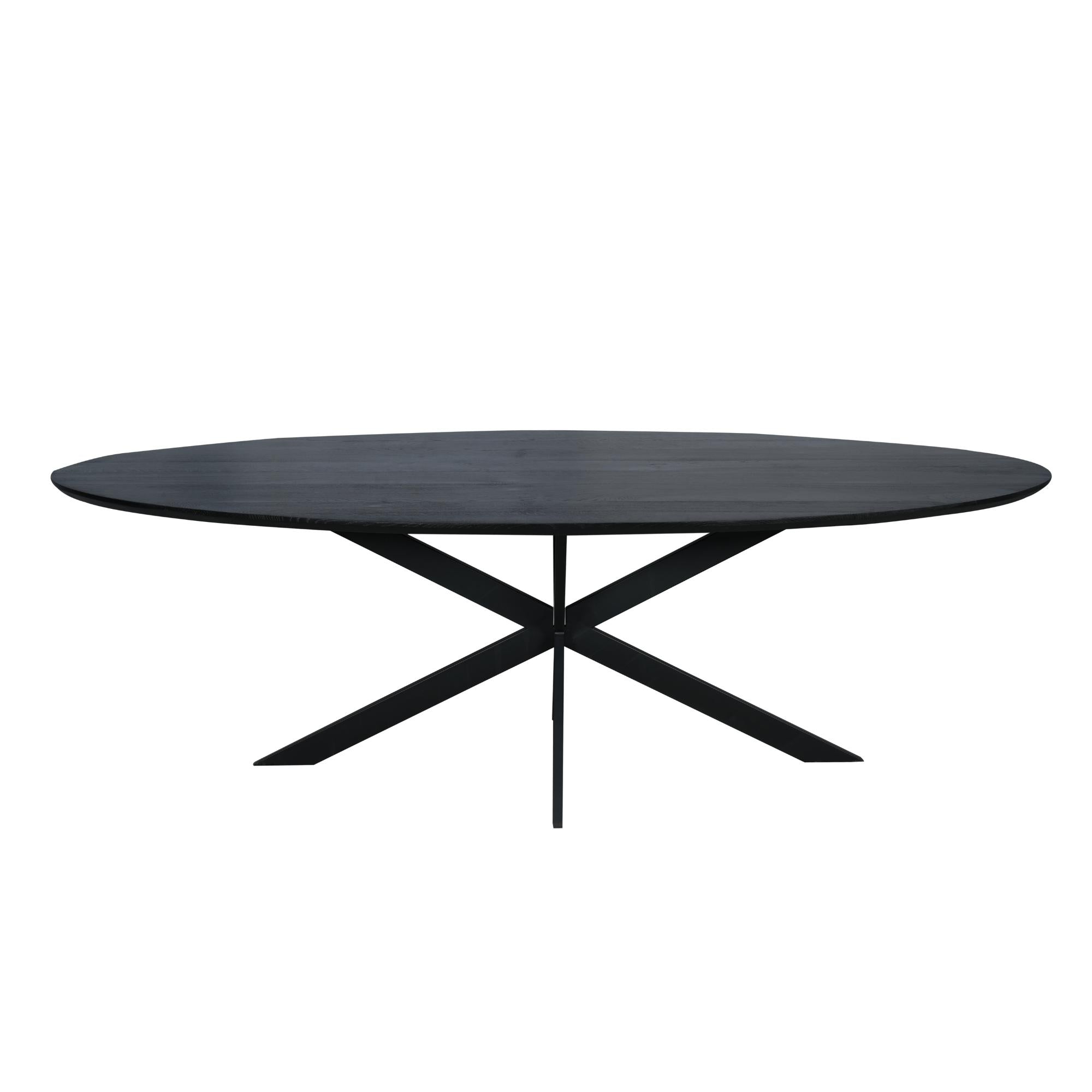 Eiken eettafel Ferris | Ovaal 210 cm | Zwart