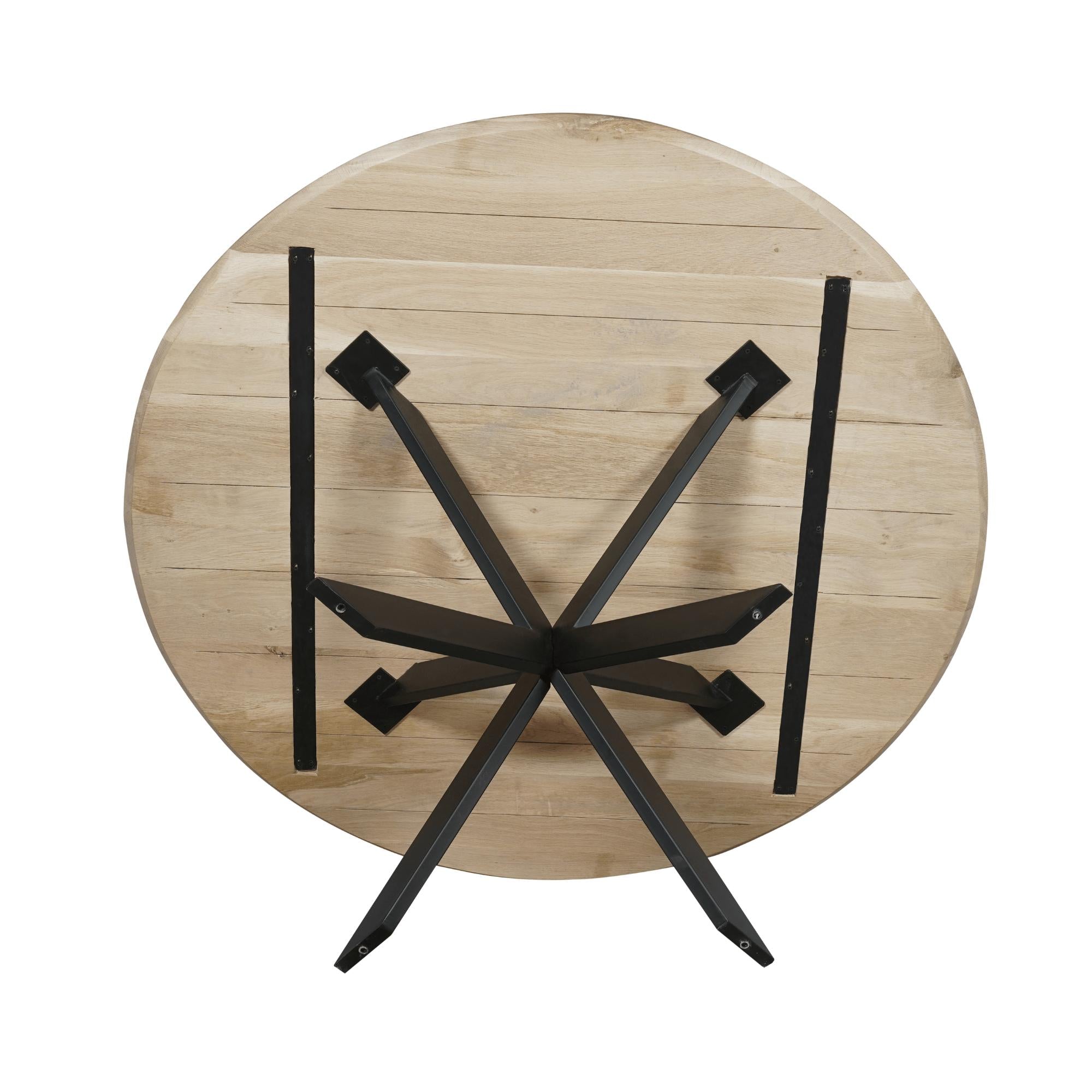 Eiken eettafel Ferris | Rond 110 cm | Naturel
