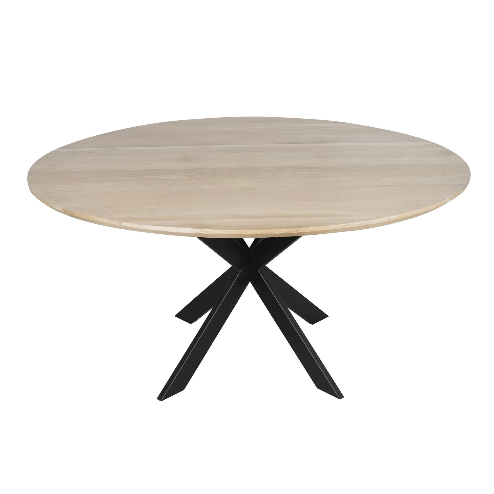 Eiken eettafel Ferris | Rond 110 cm | Naturel