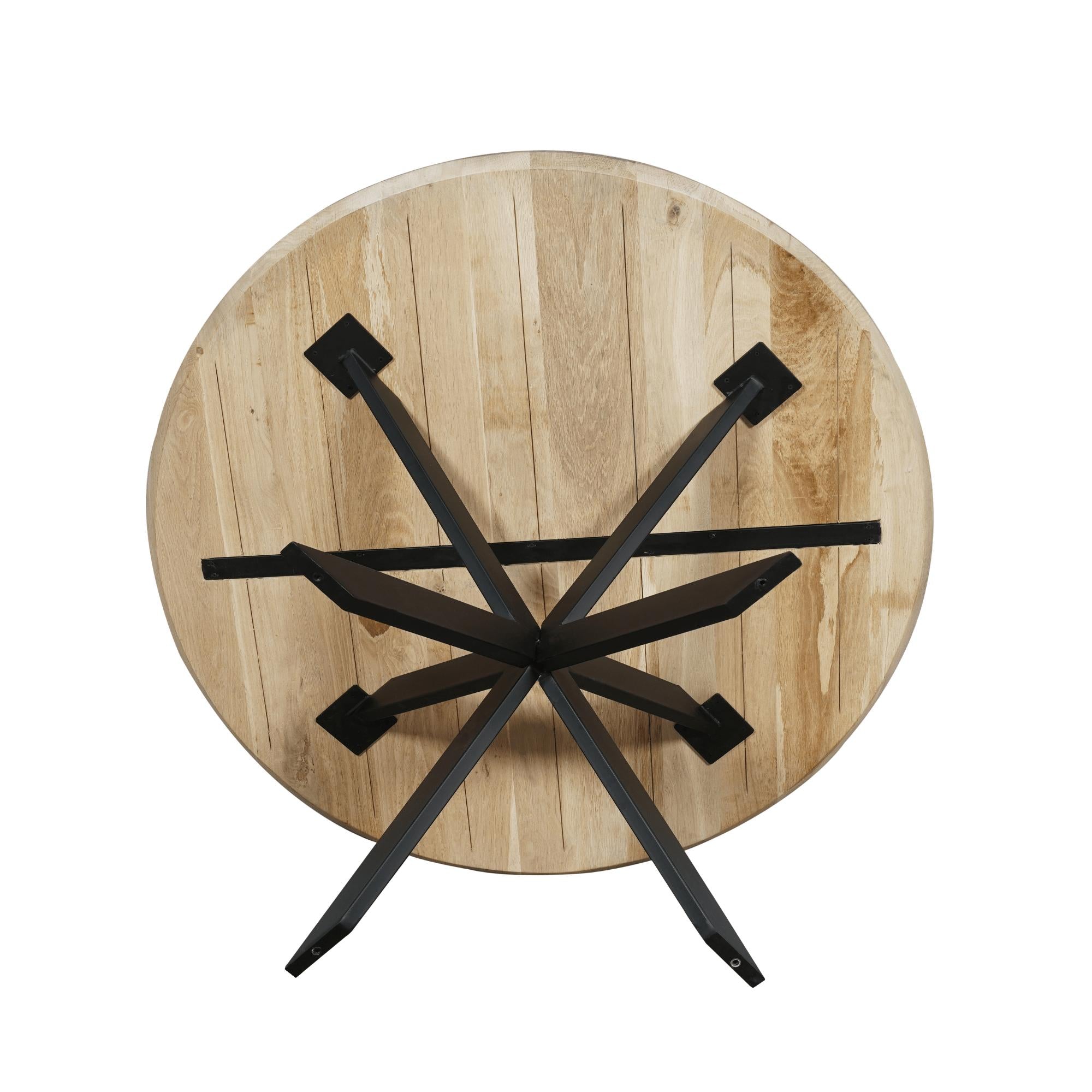 Eiken eettafel Ferris | Rond 110 cm | Naturel