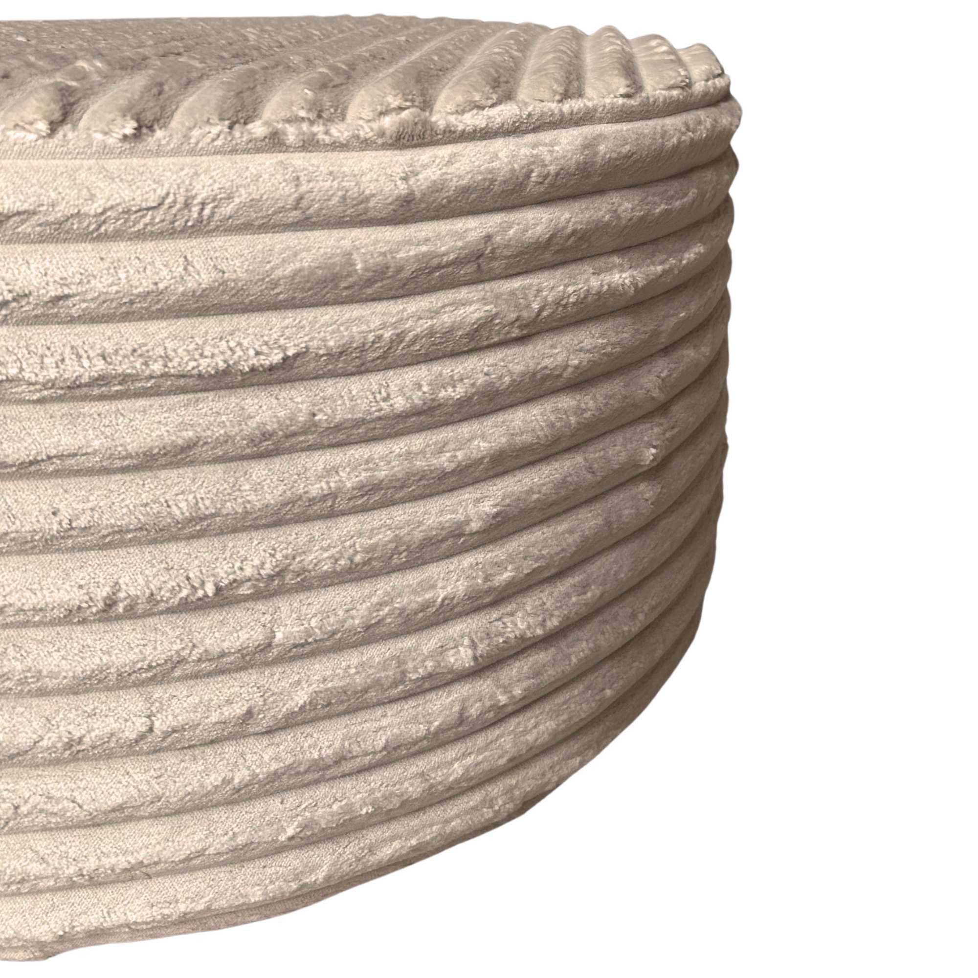 Hocker Rond Beige 60 cm - Industrieelinhuis.nl