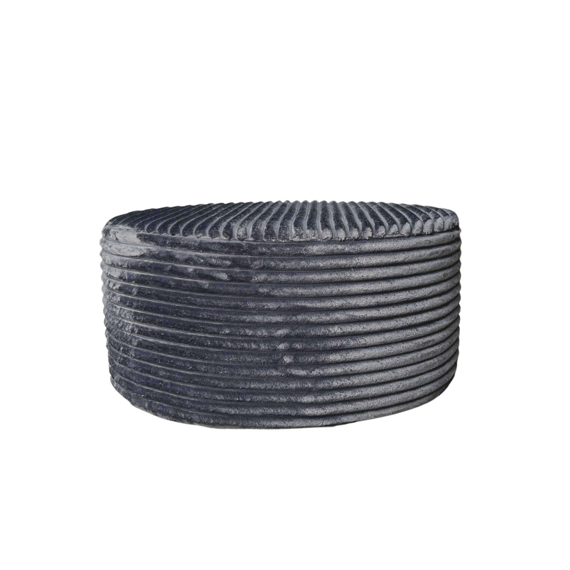 My Sofa Hocker | Rond | 80 cm | Tilia 85 | Antraciet - Industrieelinhuis.nl