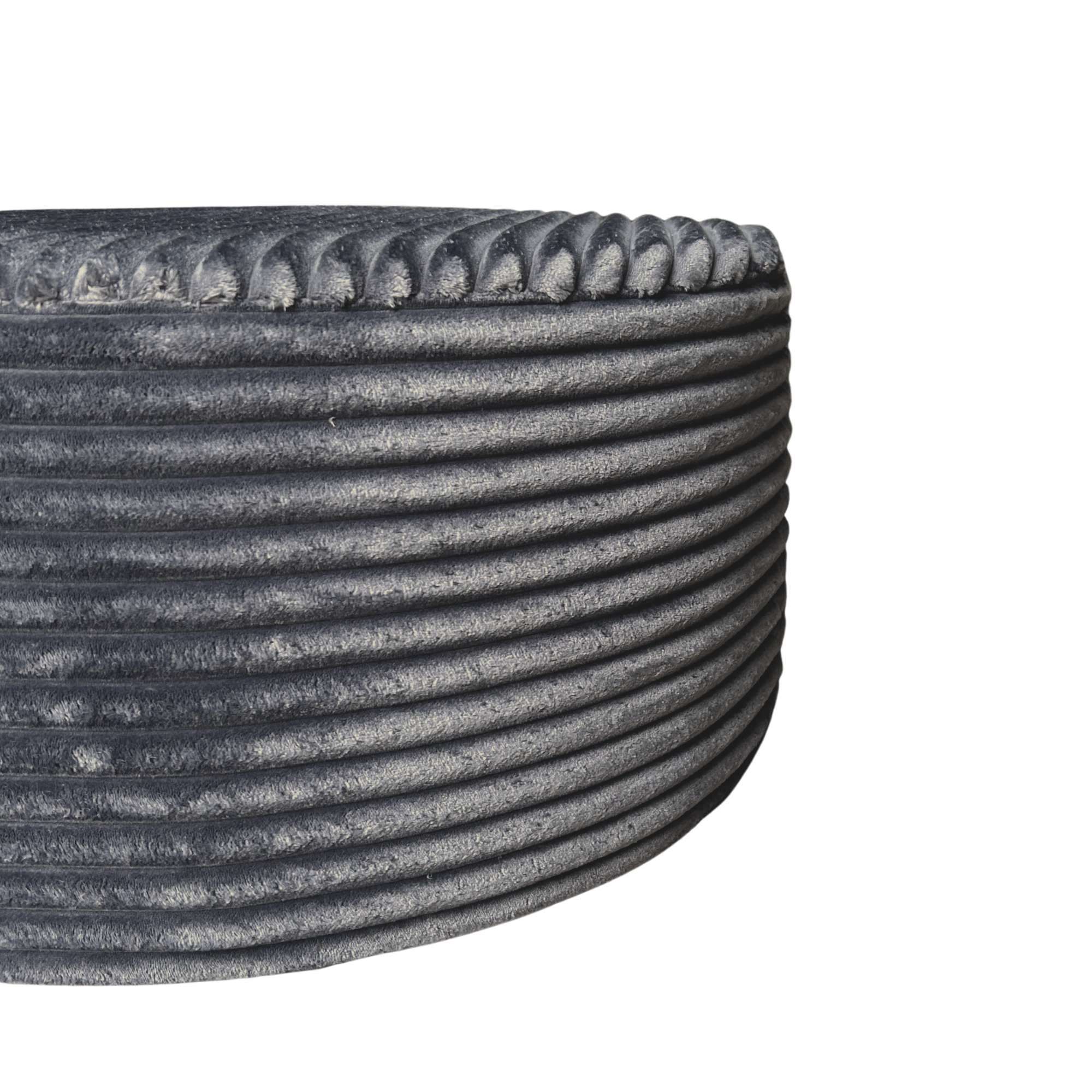 My Sofa Hocker | Rond | 80 cm | Tilia 85 | Antraciet - Industrieelinhuis.nl