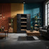 Hoge servieskast | Mangohout en Staal | 140x43x200cm - Industrieelinhuis.nl