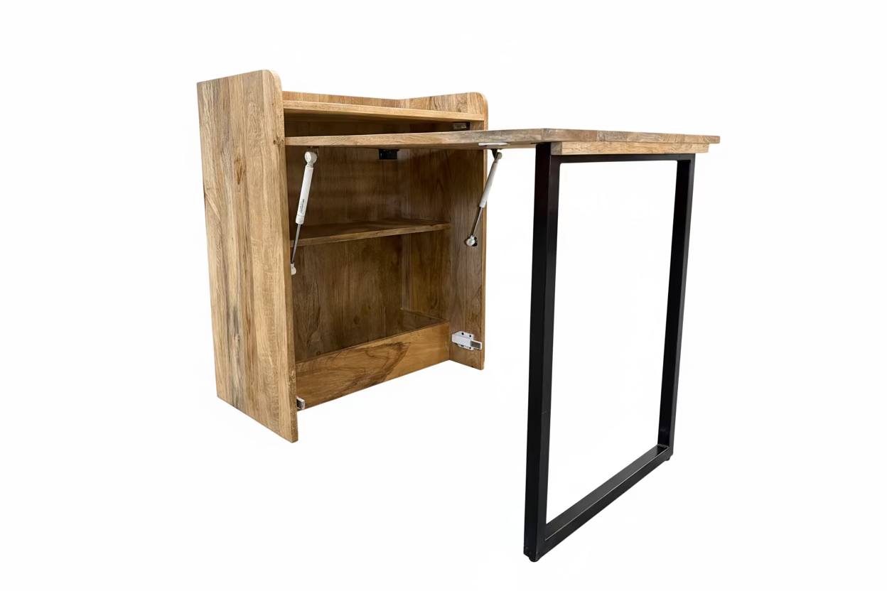 Inklapbaar kastje kinder bureau met opbergruimte