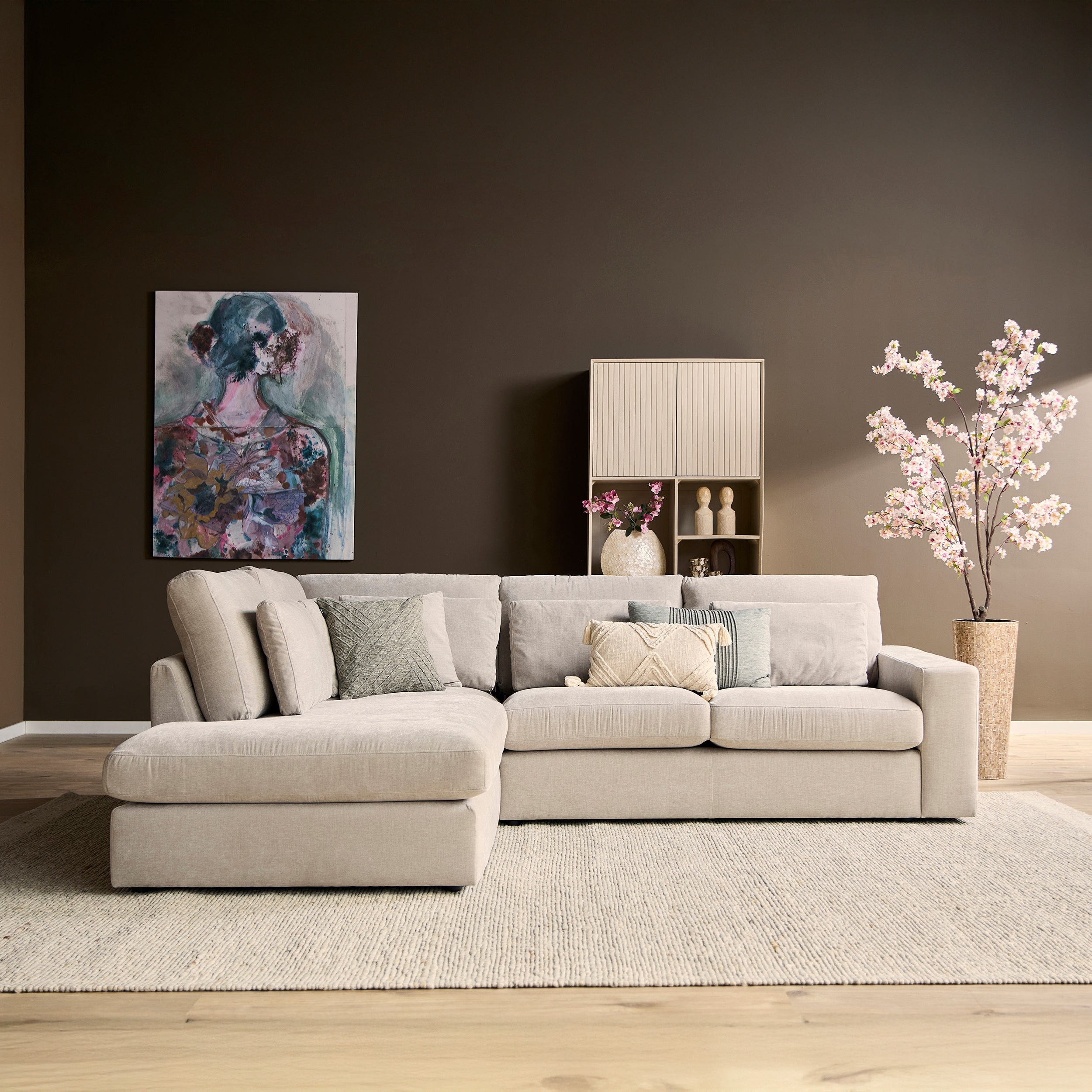 MySofa Jesse | 2,5 zits + Ottomane Rechts | Beige