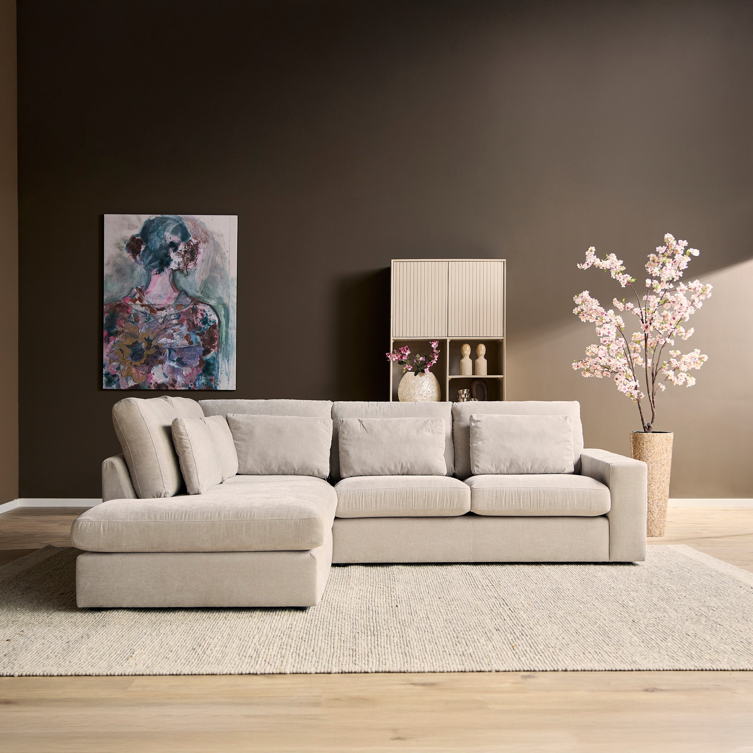 MySofa Jesse | 2,5 zits + Ottomane Rechts | Beige