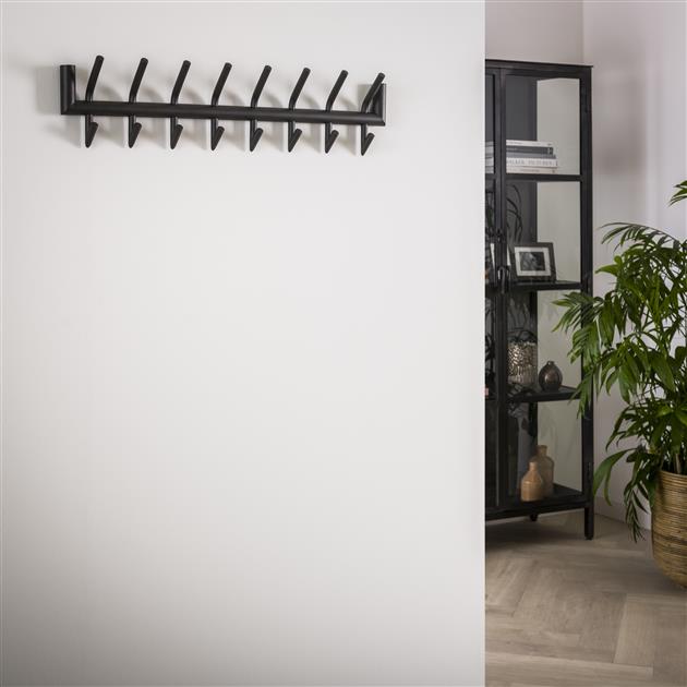 Kapstok 2x8 haken Orion Donkergrijs