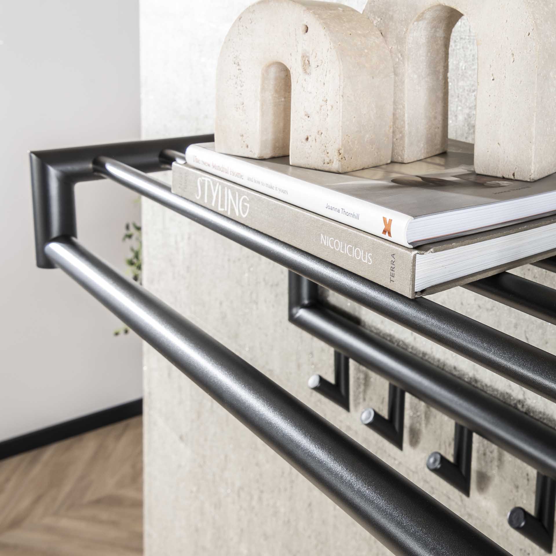 Kapstok Yara Zwart 10 haken