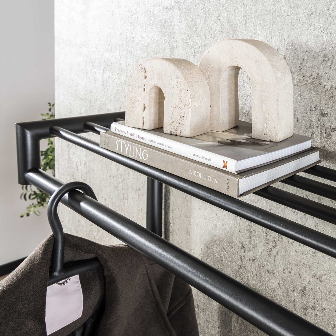 Kapstok Yara Zwart 20 haken