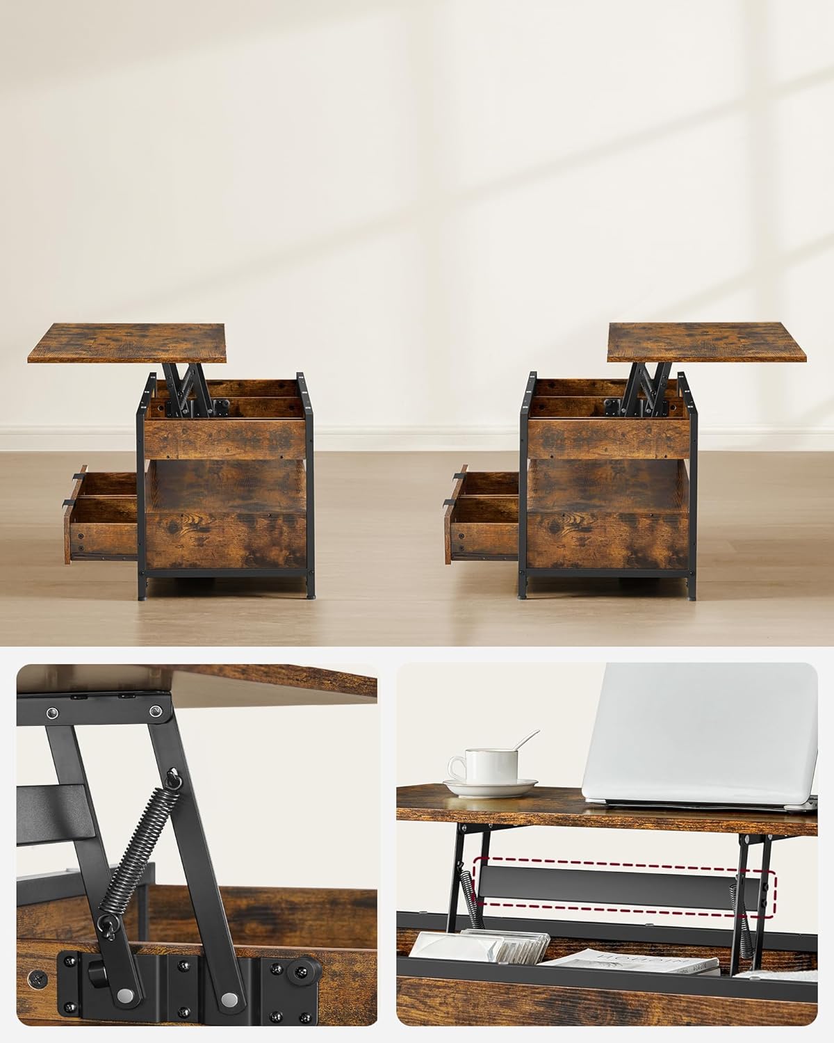 Salontafel met Hefblad – "Urban Edge" Collectie