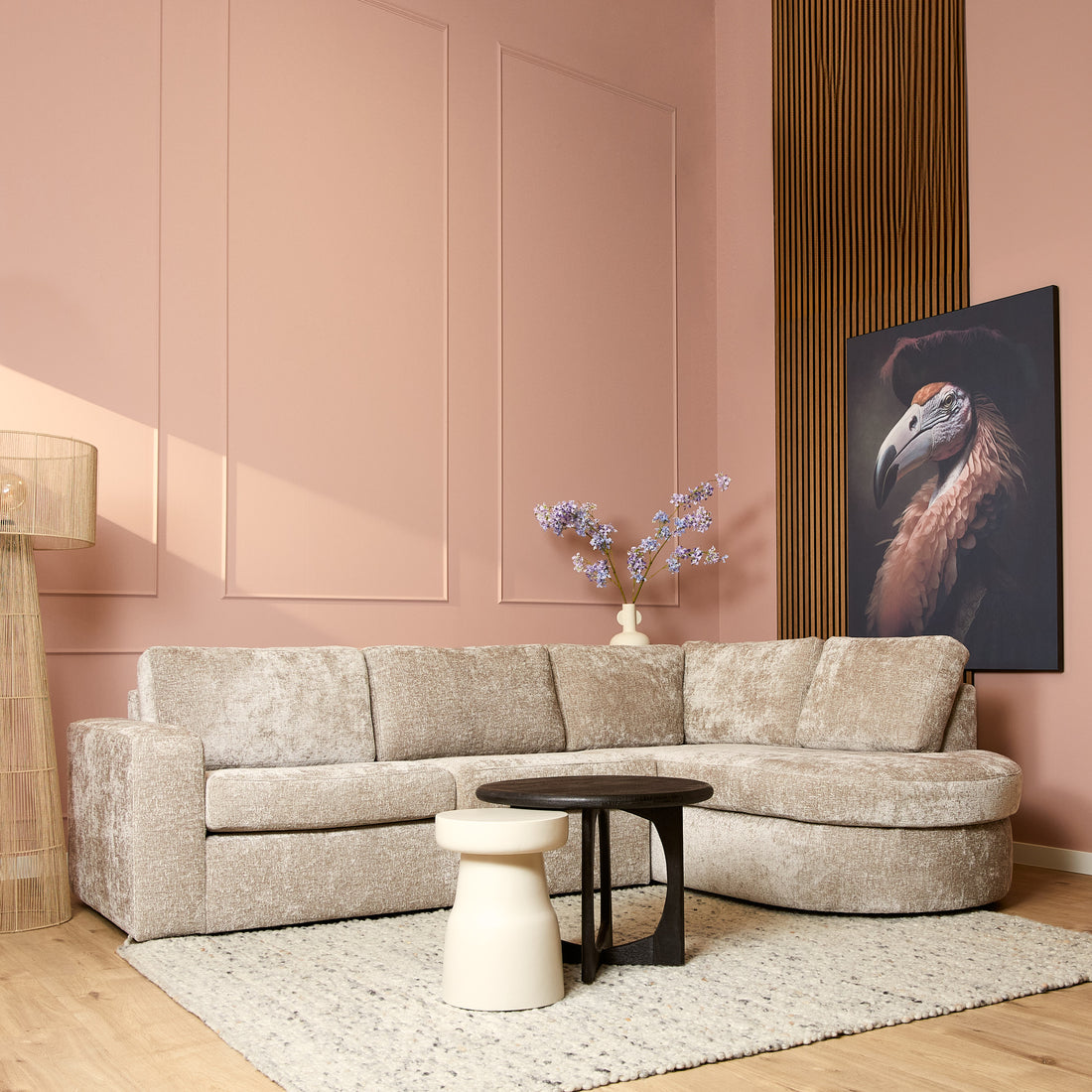 MySofa Alma | 2,5 zits + Divan Rechts | Beige - Industrieelinhuis.nl