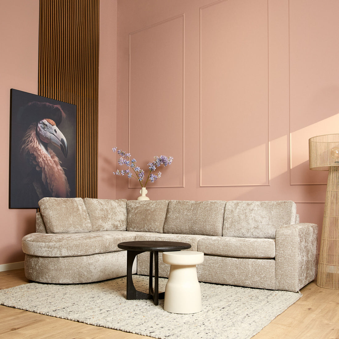 MySofa Alma | Divan Links + 2,5 zits | Beige - Industrieelinhuis.nl