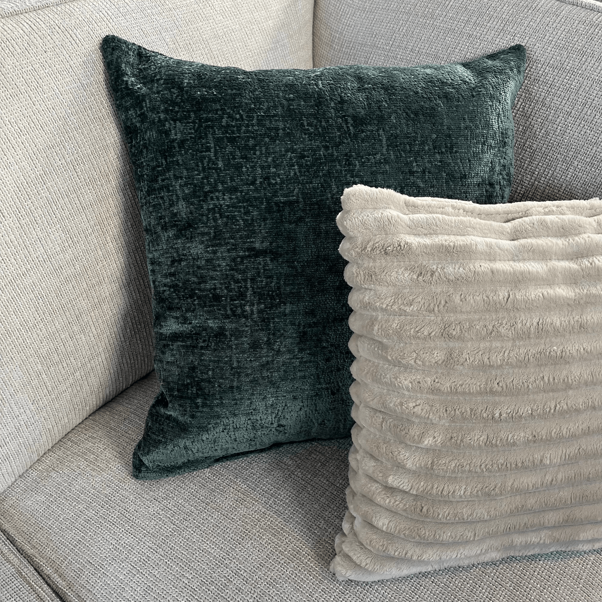 Sierkussen Ribstof Trenza Groen 55 cm - Industrieelinhuis.nl