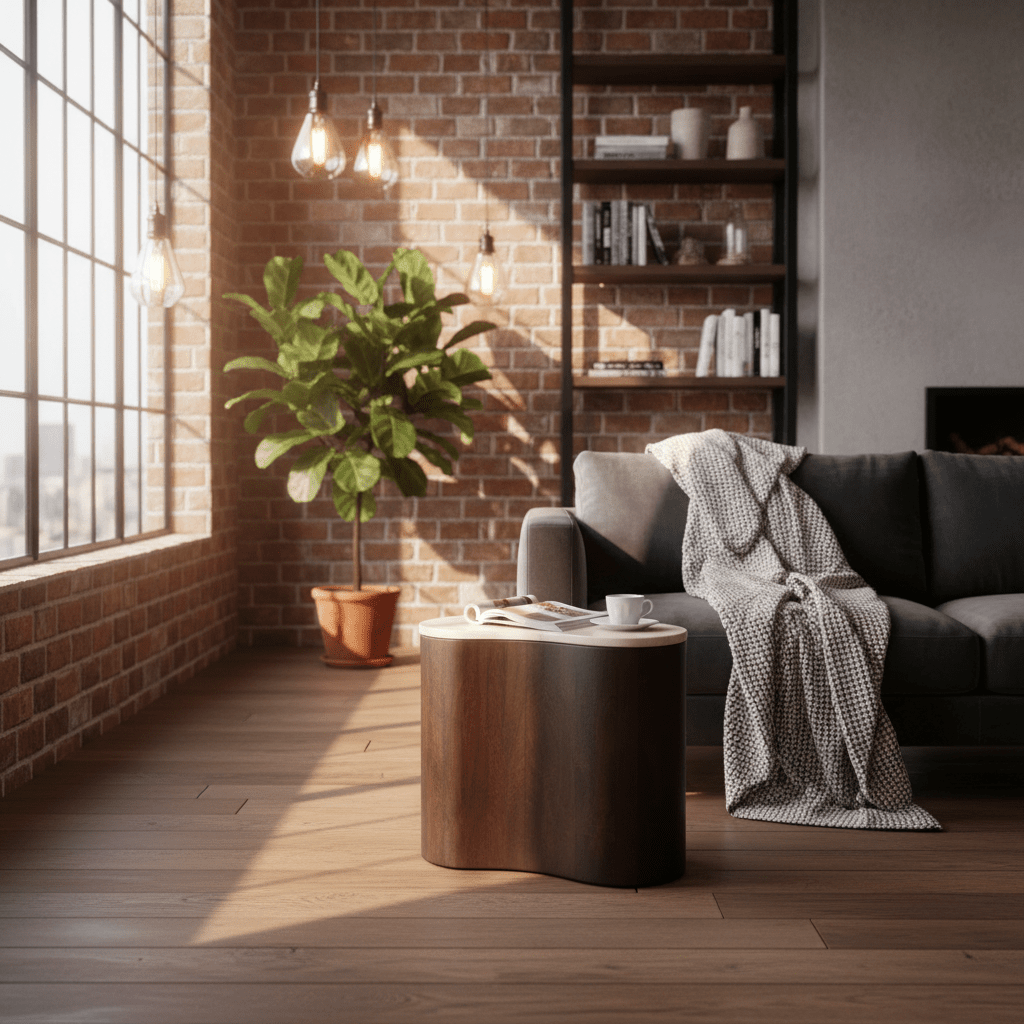 Organische Salontafel Lovi | 50 cm | Brown