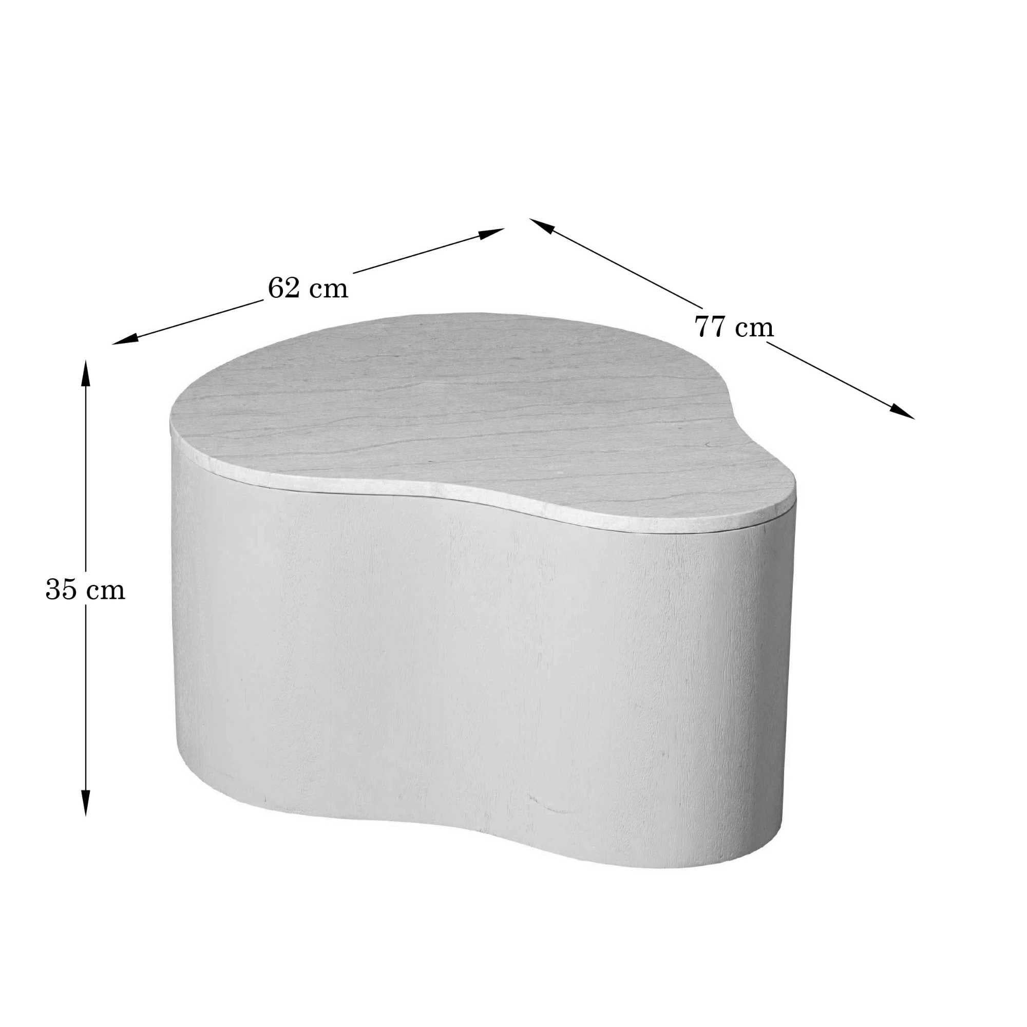 Organische Salontafel Lovi | 77 cm | Sand