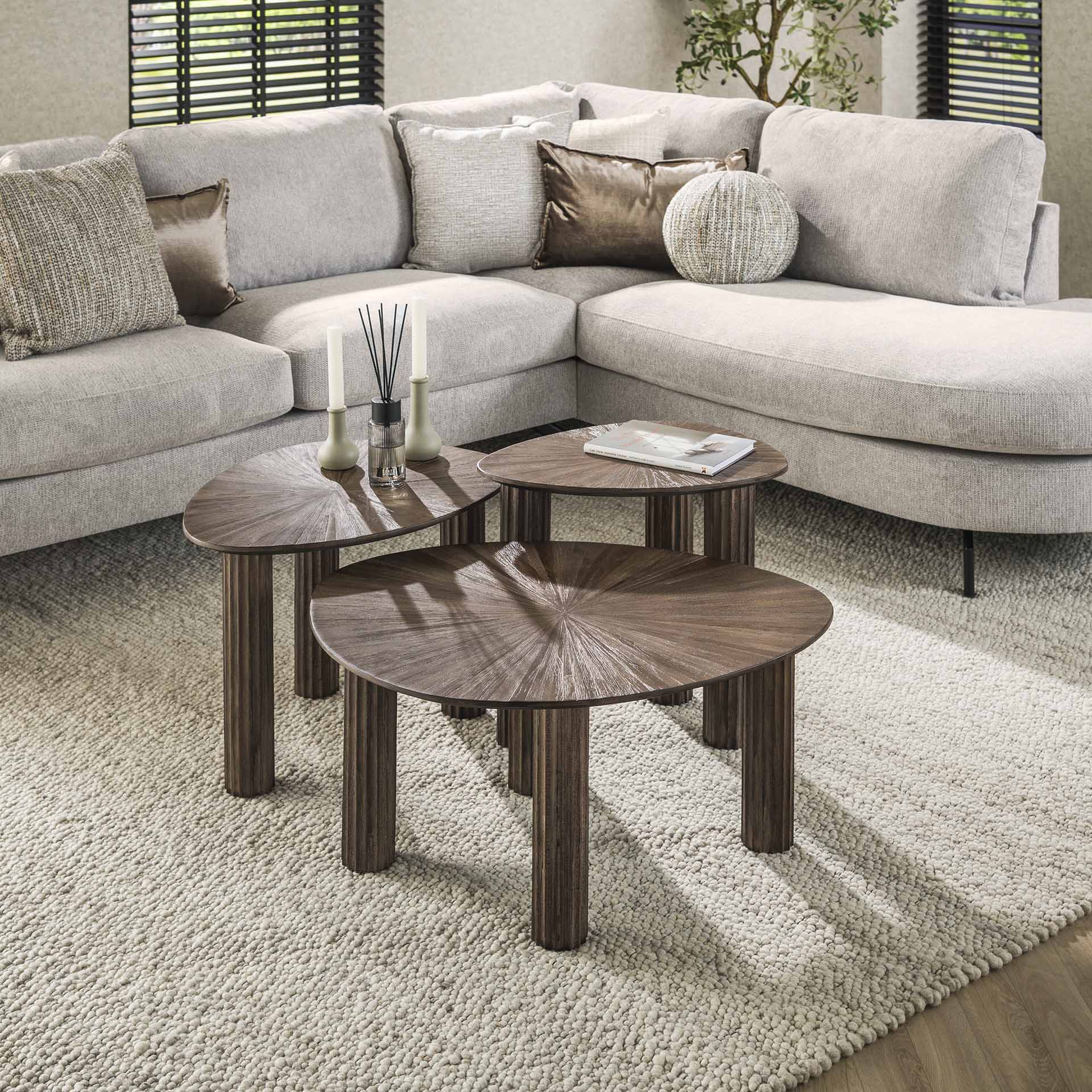 Organische salontafelset van 3 Mia M