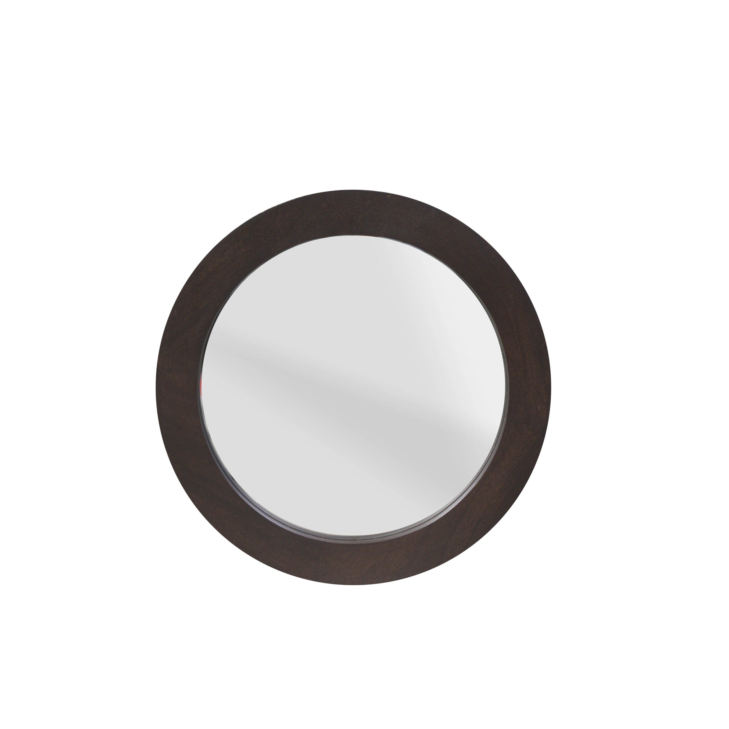 Ronde spiegel Dide Bruin Mangohout 40 cm - Industrieelinhuis.nl