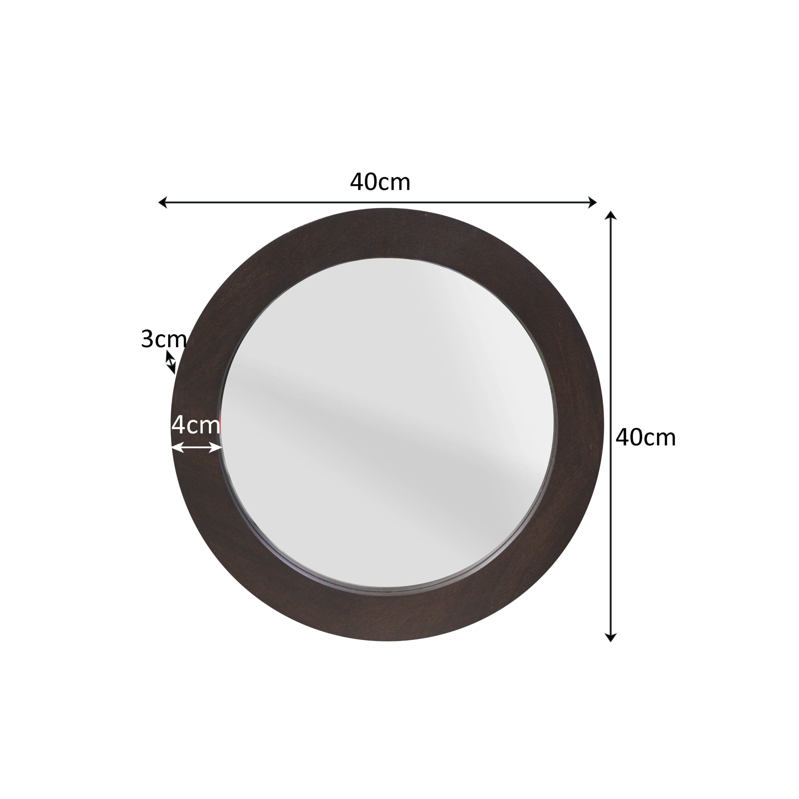 Ronde spiegel Dide Bruin Mangohout 40 cm - Industrieelinhuis.nl