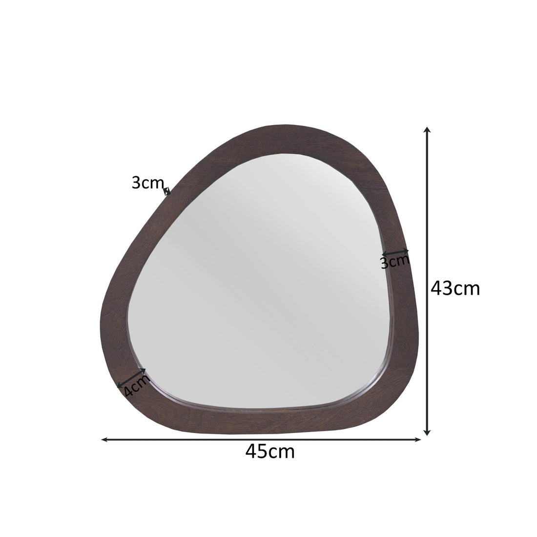Organische spiegel Lou Bruin Mangohout 43 cm
