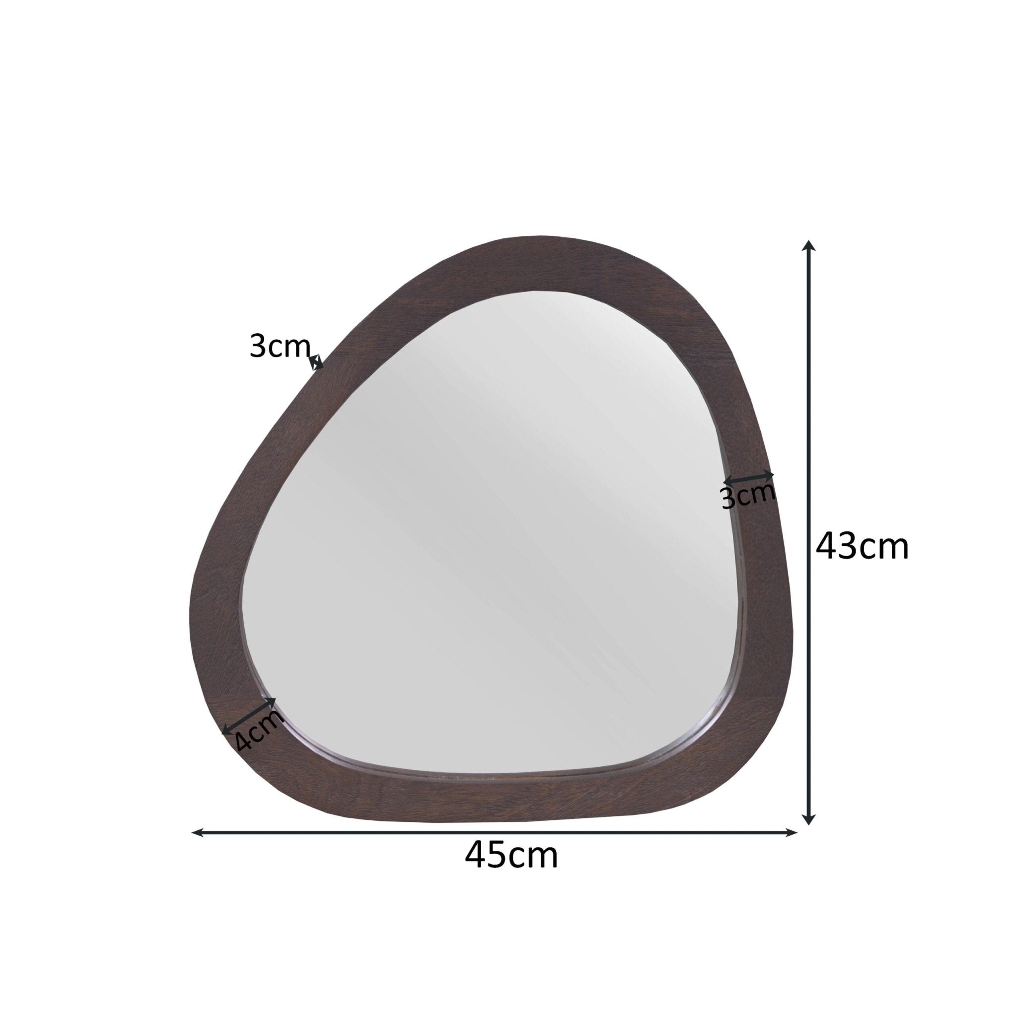 Organische spiegel Lou Bruin Mangohout 43 cm