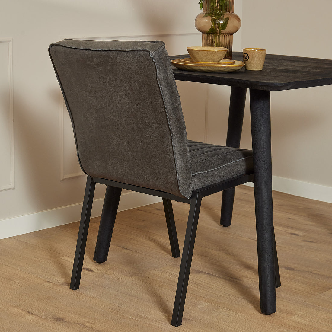 Eetkamerstoel Verona | Antraciet (bestellen per 2) - Industrieelinhuis.nl
