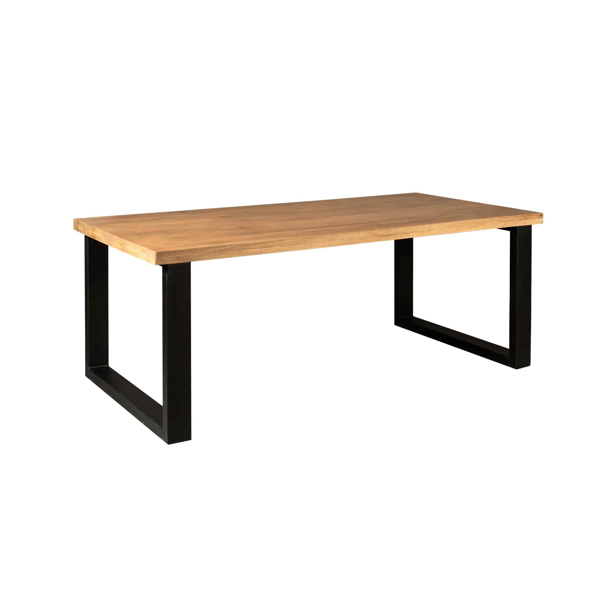 Mangohout eettafel Denver | Rechthoek U-poot | 220 cm