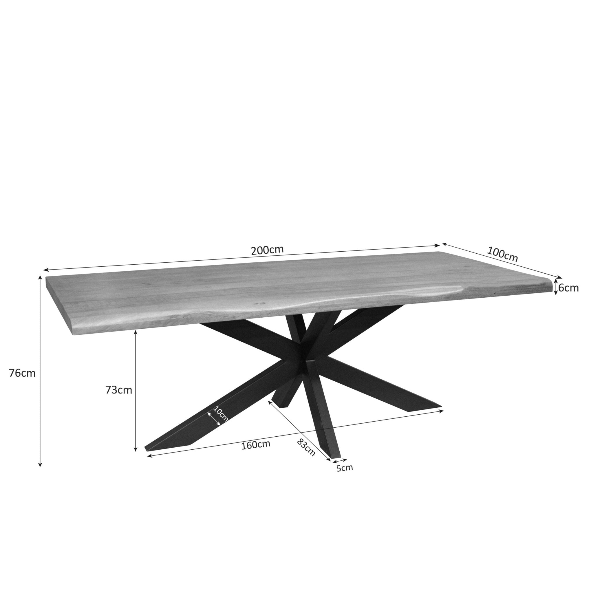 Boomstamtafel Dakota | 200 cm - Industrieelinhuis.nl