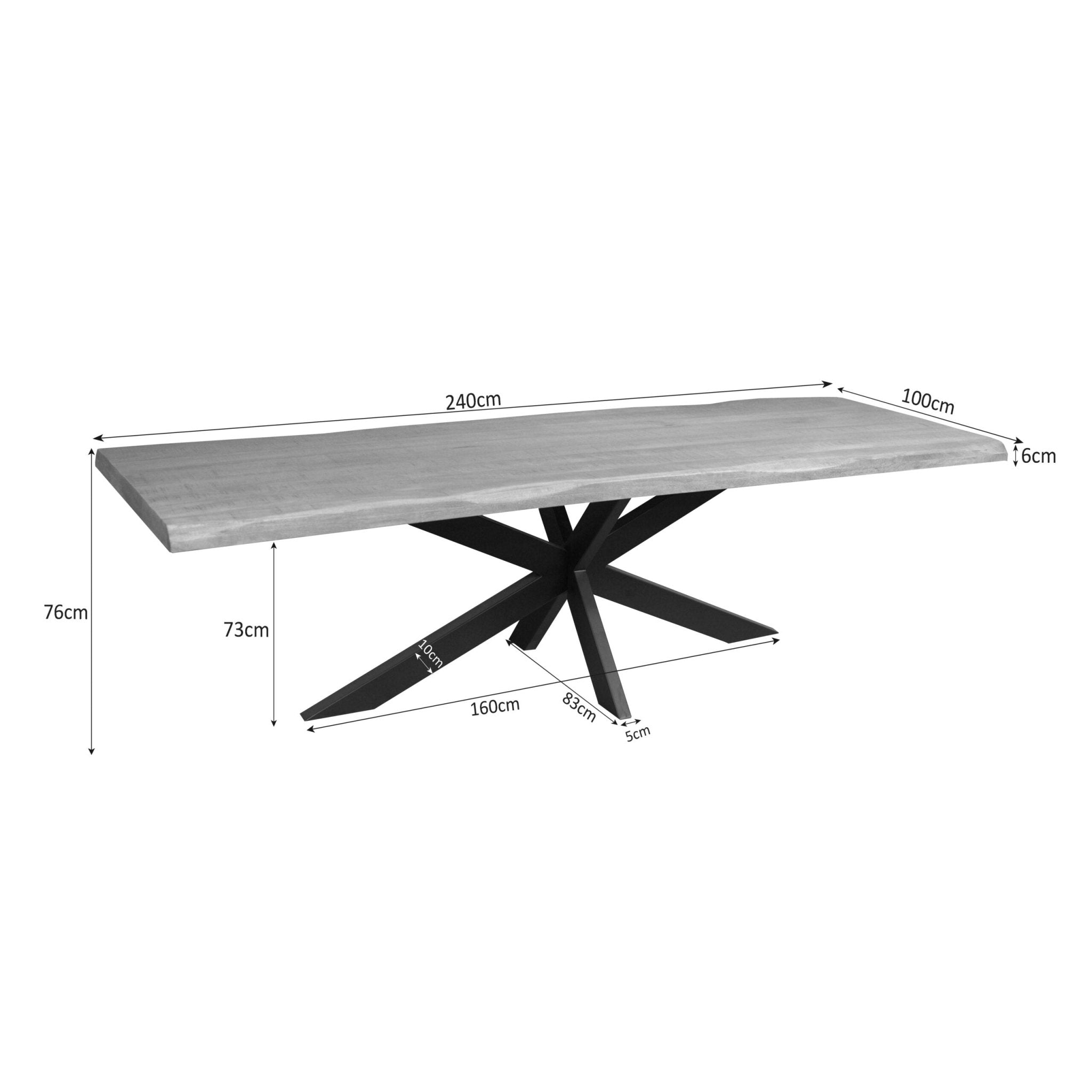 Boomstamtafel Dakota | 240 cm - Industrieelinhuis.nl