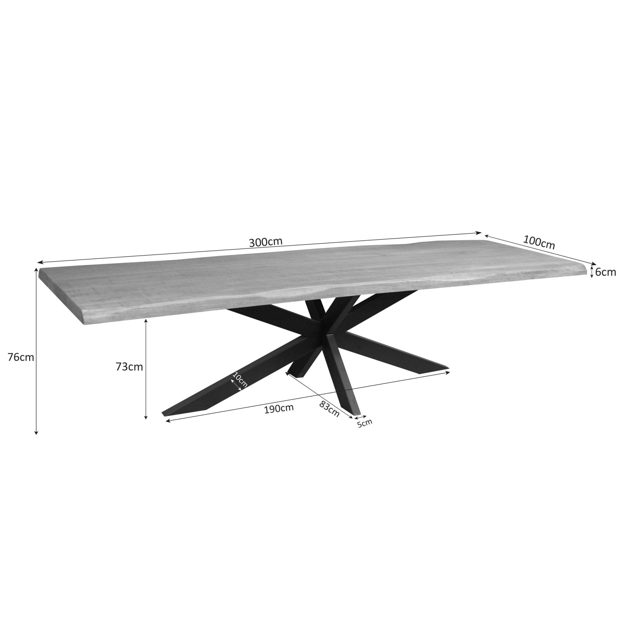 Boomstamtafel Dakota | 300 cm - Industrieelinhuis.nl