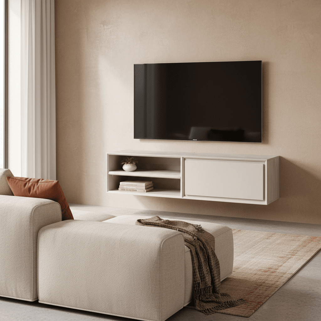 Zwevend tv meubel Ambiance Sand | 120 cm - Industrieelinhuis.nl