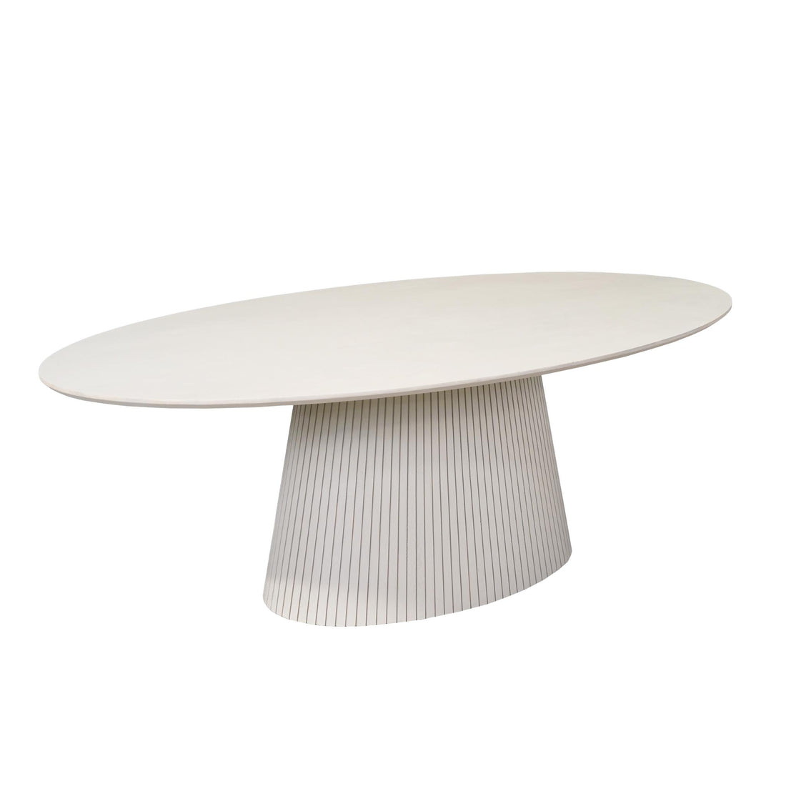 Ovale eettafel Solana Zand Mangohout 210 cm - Industrieelinhuis.nl
