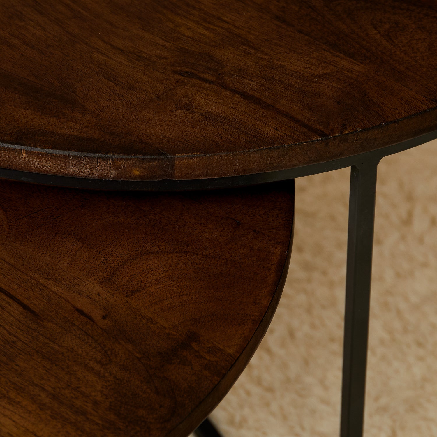 Salontafel Madison Brown | 70 cm | set van 2 - Industrieelinhuis.nl