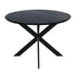 Eiken eettafel Ferris | Rond 110 cm | Zwart - Industrieelinhuis.nl