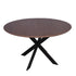 Eiken eettafel Ferris | Rond 130 cm | Walnoot - Industrieelinhuis.nl