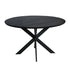 Eiken eettafel Ferris | Rond 130 cm | Zwart - Industrieelinhuis.nl
