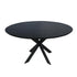 Eiken eettafel Ferris | Rond 150 cm | Zwart - Industrieelinhuis.nl