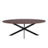 Eiken eettafel Ferris | Ovaal 210 cm | Walnoot - Industrieelinhuis.nl