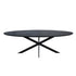 Eiken eettafel Ferris | Ovaal 240 cm | Zwart - Industrieelinhuis.nl