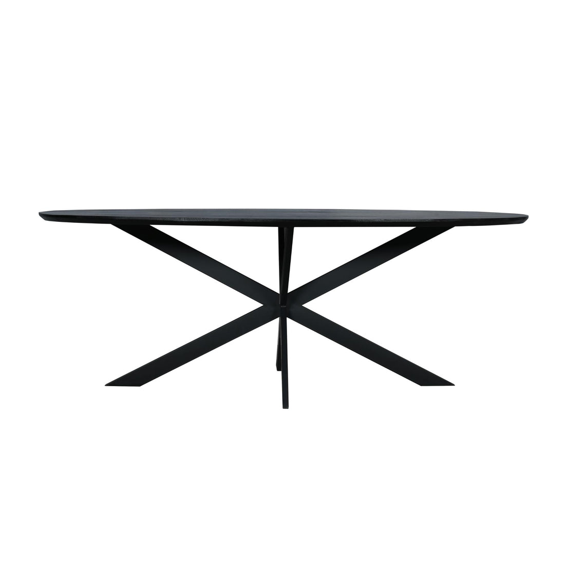Eiken eettafel Ferris | Ovaal 210 cm | Zwart - Industrieelinhuis.nl