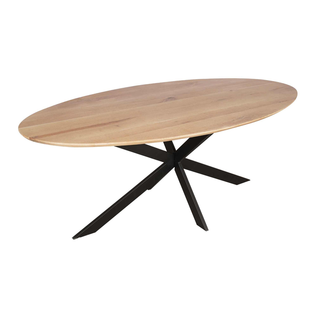 Eiken eettafel Ferris | Ovaal 180 cm | Naturel - Industrieelinhuis.nl