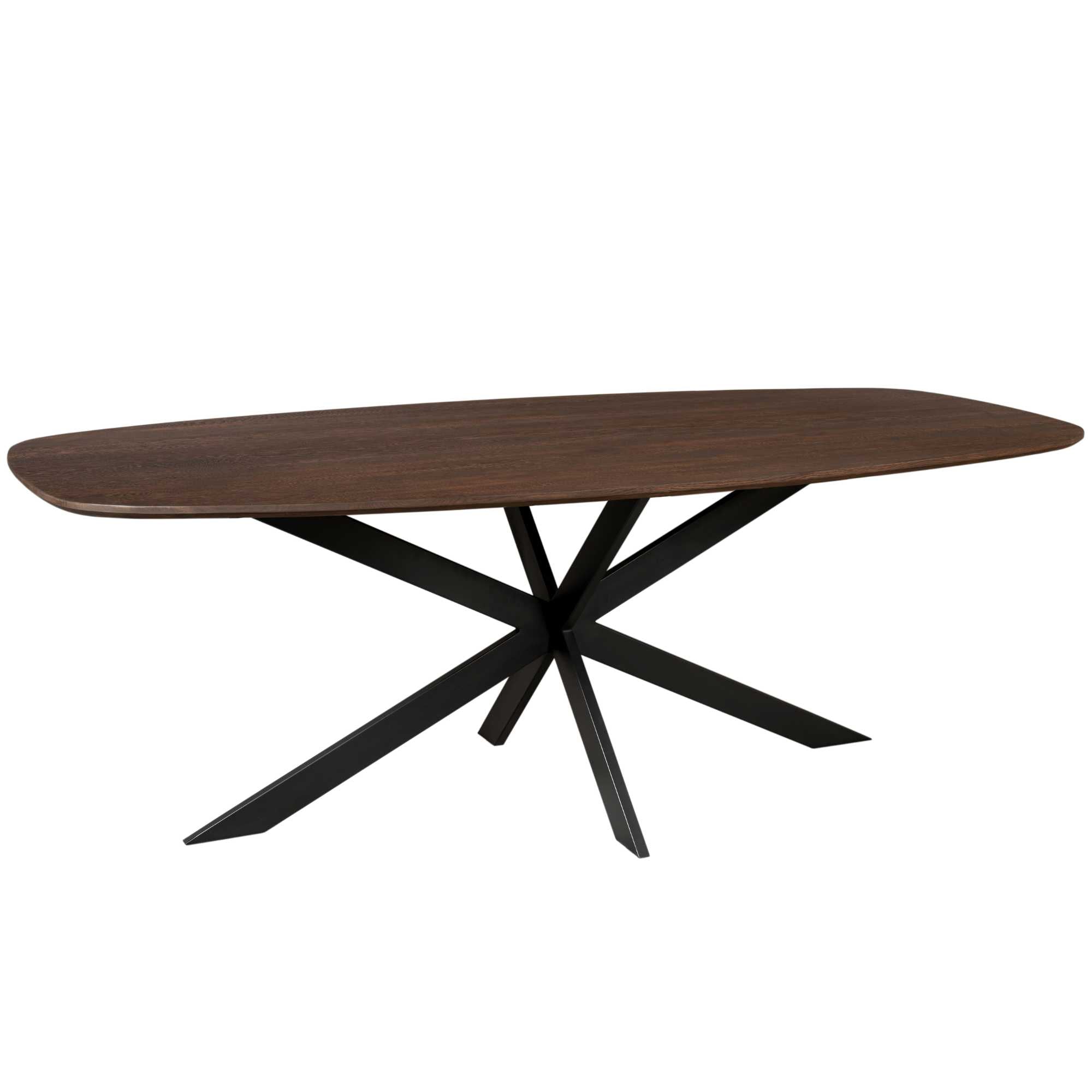 Eiken eettafel Ferris Deens Ovaal Bruin 240 cm - Industrieelinhuis.nl
