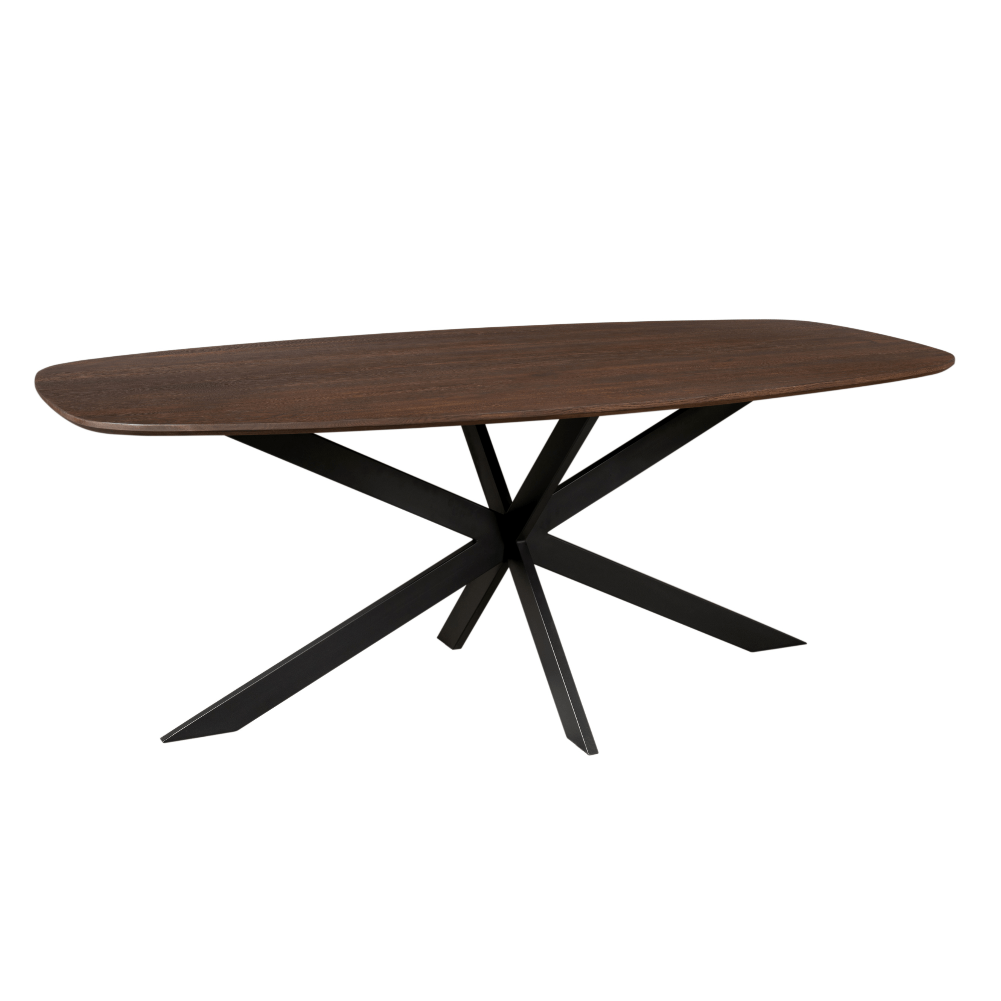 Eiken eettafel Ferris Deens Ovaal Bruin 280 cm
