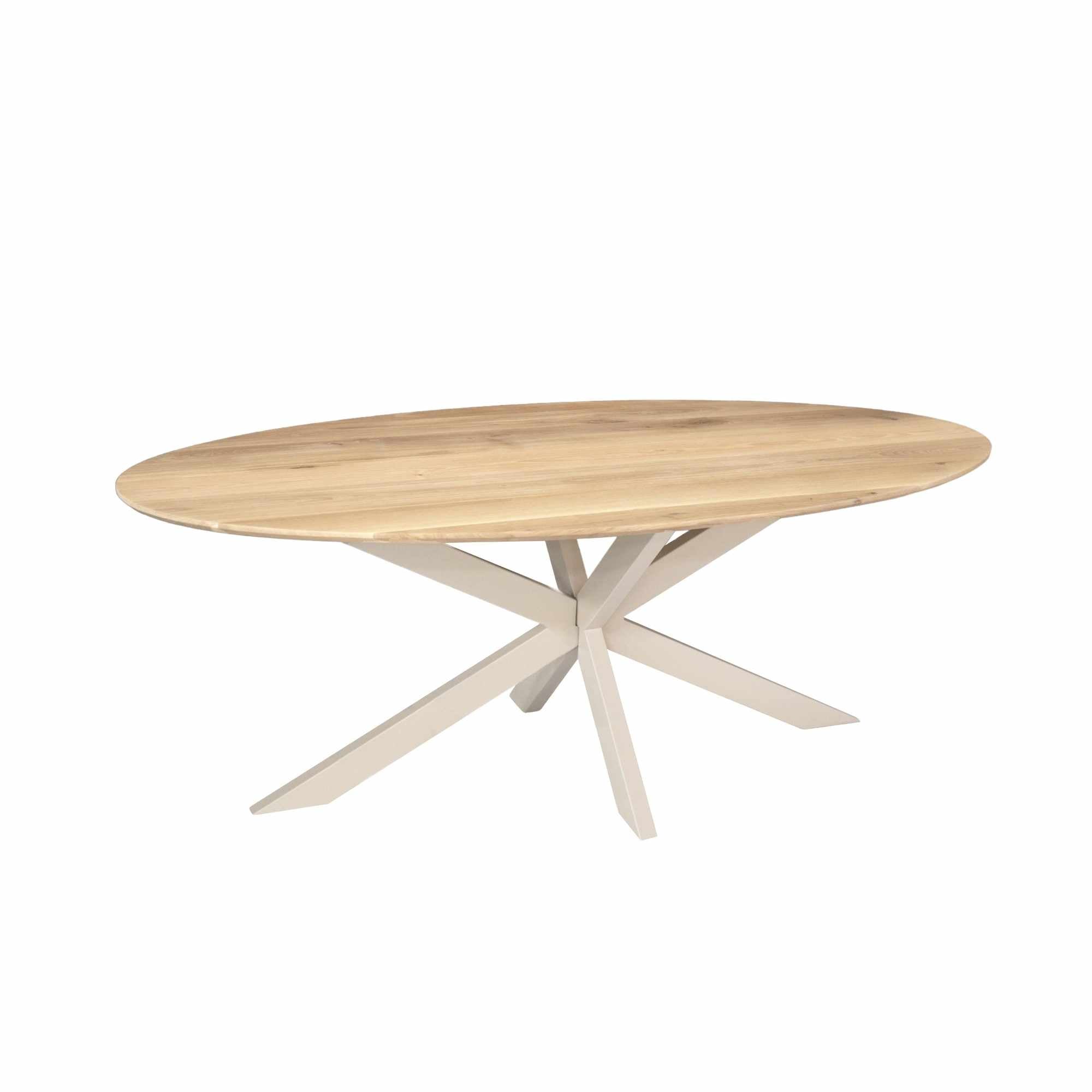 Eiken eettafel Ferris | Ovaal 210 cm | Naturel | Poot Sand - Industrieelinhuis.nl