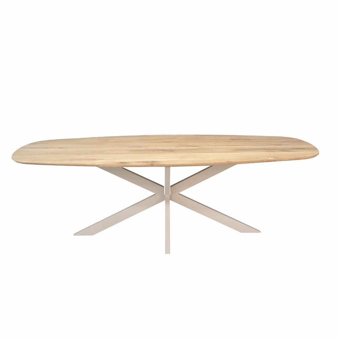 Eiken eettafel Ferris | Deens Ovaal 240 cm | Naturel | Poot Sand - Industrieelinhuis.nl